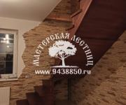 Облицовка металлической лестницы Тучково (облицовка, металл, дерево)