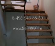 Облицовка металлической лестницы до (замер и проектирование) 
