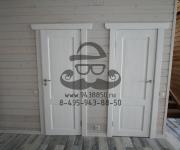 Деревянные двери из сосны белого цвета - производство покраска и монтаж 