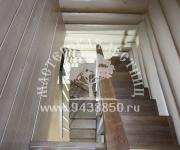 Облицовка металлической лестницы (Марушкино) деревом на заказ