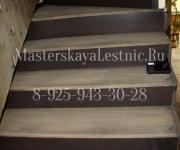 Деревянные лестницы из Сосны по бетону Ватутинки