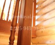 Деревянные лестницы из лиственницы тонировка и покрытие лаком - Баковка - Пионерская Одинцовский р-он Можайское шоссе