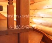 Деревянные лестницы из лиственницы тонировка и покрытие лаком - Баковка - Пионерская Одинцовский р-он Можайское шоссе