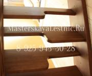 Лестница из лиственницы гусиный шаг 