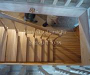 Деревянные лестницы из дуба - облицовка лестниц Деревянные лестницы из дуба коттеджный поселок Зелёная Роща Минское шоссе