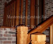 Деревянные лестницы из дуба коттеджный поселок Родники Одинцово